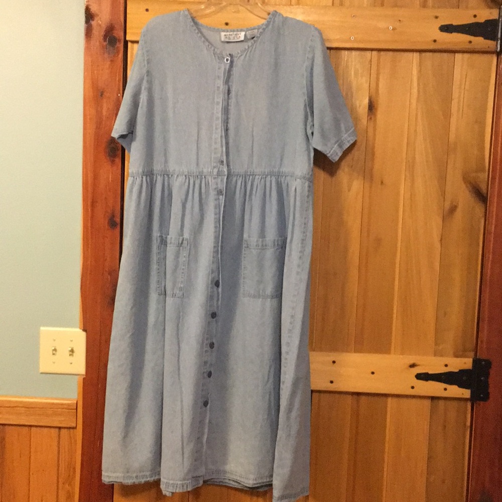 Denim dress button down